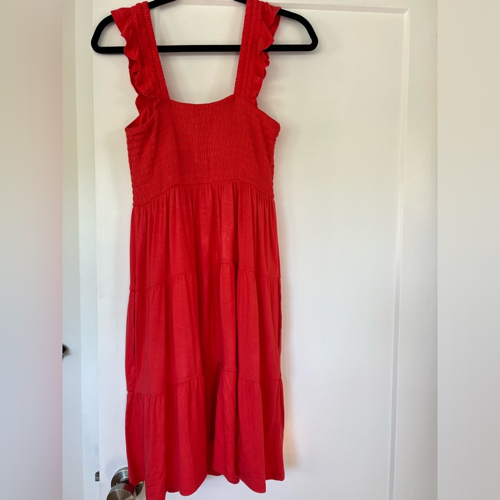 Soma ruffle strap dress with built in bra
